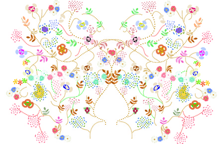 Floral butterfly.のイラスト素材