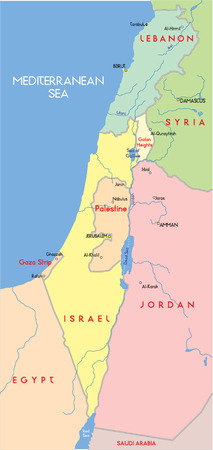 Israel Map.のイラスト素材