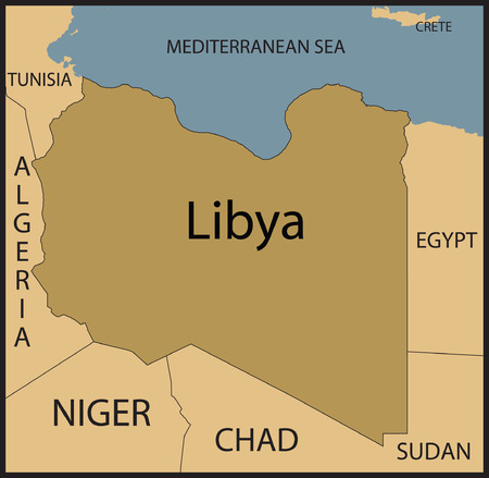 Libya map.のイラスト素材