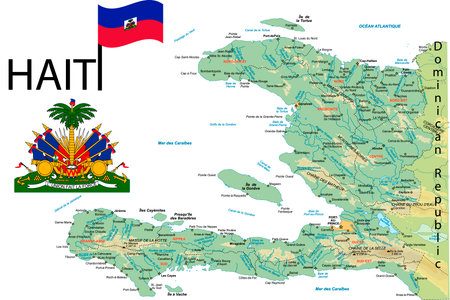 Haiti map.のイラスト素材