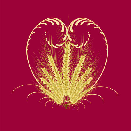 Autumn barley.のイラスト素材