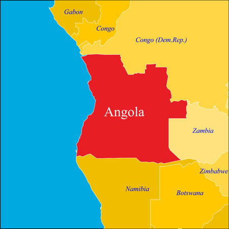 Angola map.のイラスト素材