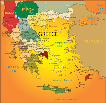 Greece map.のイラスト素材