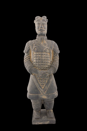 replica of unearthed terra cotta warrior のeditorial素材