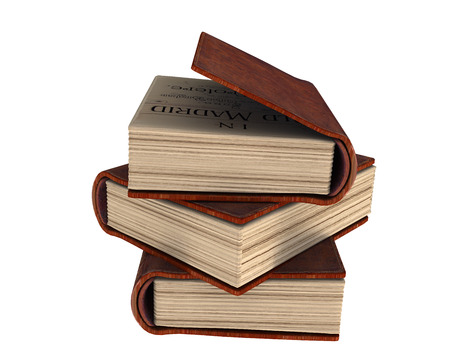 Books on white background.の写真素材
