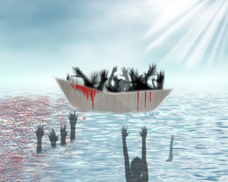 Save refugees.の写真素材