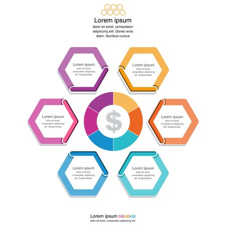 Abstract circle arrows for infographic,business concept infographic,vector illustrationの写真素材