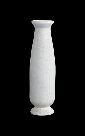 White vase isolated on black background.の写真素材