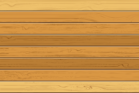 Texture of brown wooden with horizontal planks boards, seamless background vector illustrationのイラスト素材