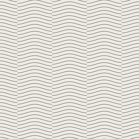 Seamless geometric pattern, wave line overlap on light brown background, stripes abstract template, vector illustrationのイラスト素材