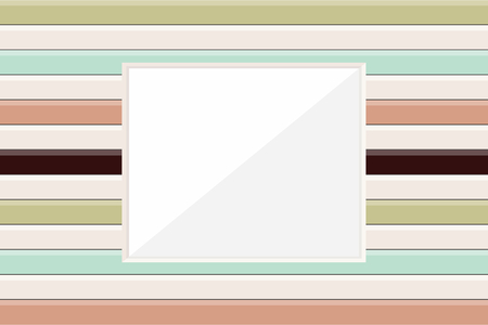 Wooden picture frame or window frame modern style, vector illustrationのイラスト素材