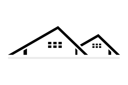 Abstract roofing icon design isolated on white backgroundのイラスト素材