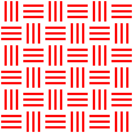 Seamless pattern, bar horizontal with red line vertical on white background, vector illustration