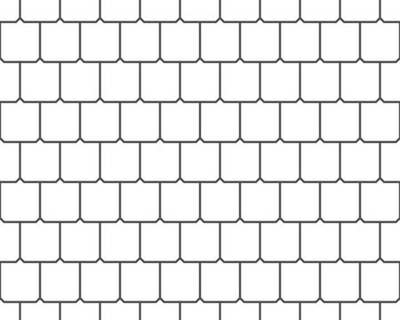 Abstract seamless pattern, black and white tile roof. Paving stone texture. Design geometric texture for print. Linear style, vector illustrationのイラスト素材