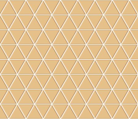 Abstract seamless triangle pattern. Light orange ceramic floor tiles. Design geometric mosaic texture for the decoration of the kitchen room, vector illustrationのイラスト素材