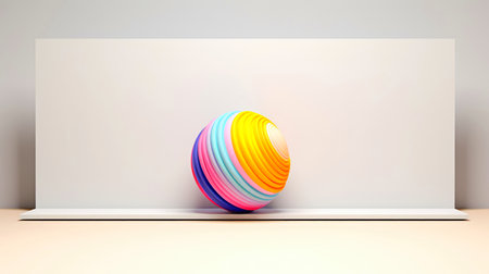 Abstract 3D geometric shapes, 3d element art minimal style, Generative AI illustrationの素材