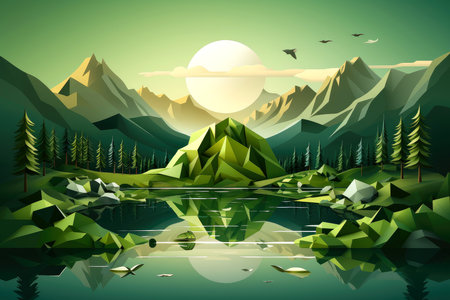 llustration images, Ecosystem restoration, environment day concept tree background. Ecology project concept, Generative AI illustrationの素材