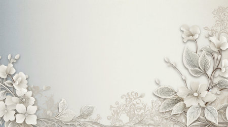 Floral border frame card template. multicolor flowers, leaves, for banner, wedding card. Springtime composition with copy-space, Generative AI illustrationの素材