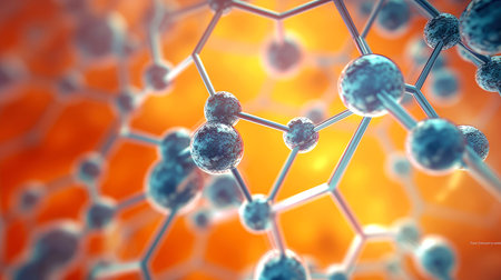 Medical studies of molecular structures. Science in the service of human. Technologies of the future in our life. molecule of medicine model, Generative AI illustrationの素材