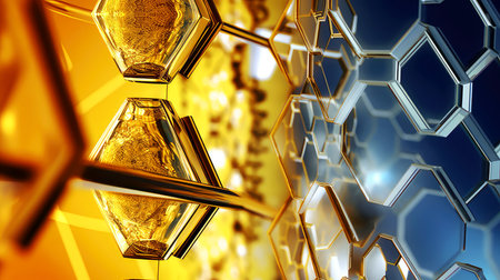 Medical studies of molecular structures. Science in the service of human. Technologies of the future in our life. molecule of medicine model, Generative AI illustrationの素材