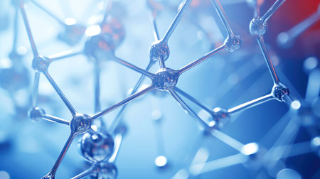 Medical studies of molecular structures. Science in the service of human. Technologies of the future in our life. molecule of medicine model, Generative AI illustrationの素材