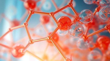 Medical studies of molecular structures. Science in the service of human. Technologies of the future in our life. molecule of medicine model, Generative AI illustrationの素材