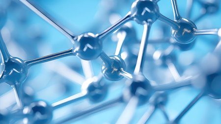Medical studies of molecular structures. Science in the service of human. Technologies of the future in our life. molecule of medicine model, Generative AI illustrationの素材