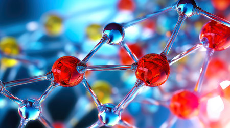 Medical studies of molecular structures. Science in the service of human. Technologies of the future in our life. molecule of medicine model, Generative AI illustrationの素材