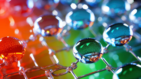 Medical studies of molecular structures. Science in the service of human. Technologies of the future in our life. molecule of medicine model, Generative AI illustrationの素材