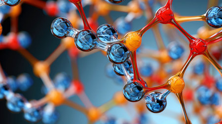Medical studies of molecular structures. Science in the service of human. Technologies of the future in our life. molecule of medicine model, Generative AI illustrationの素材