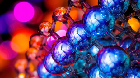 Medical studies of molecular structures. Science in the service of human. Technologies of the future in our life. molecule of medicine model, Generative AI illustrationの素材