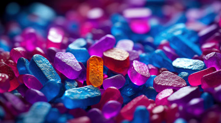 Vitamin capsules. Cod liver oil omega 3 gel capsules. Vitamins, dietary supplements, drugs, Pharmacy, medicine and health concept. capsule pharmacy pill drug concept, Generative AI illustrationの素材