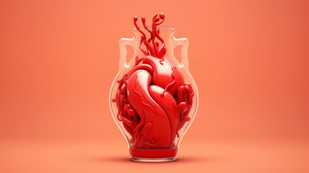 3D illustration of the human organ systems, Human internal organs. Anatomy. Nervous, circulatory, digestive, excretory, urinary,and bone systems. Medical education concept, Generative AI illustrationの素材