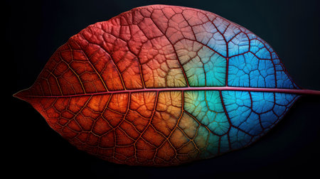 Close up texture leaf structure macro photography, abstract texture, Generative AI illustrationの素材