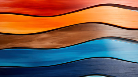 Wood marquetry wall parquet, abstract pattern background, Generative AI illustrationの素材