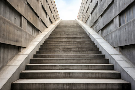 Abstract white grey concrete architecture building, Generative AI illustrationの素材