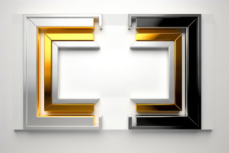 Abstract high tech border, futuristic technology background, Generative AIの素材