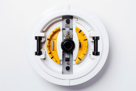 Abstract technology digital keyhole ,high tech multicolor button, Generative AIの素材