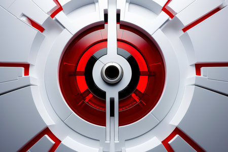 Abstract technology digital keyhole ,high tech multicolor button, Generative AIの素材