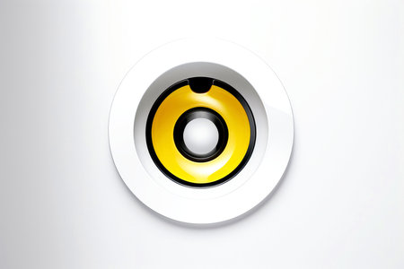 Abstract technology digital keyhole ,high tech multicolor button, Generative AIの素材