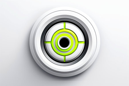 Abstract technology digital keyhole ,high tech multicolor button, Generative AIの素材
