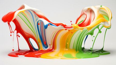 Abstract splash colorful paint, Generative AIの素材