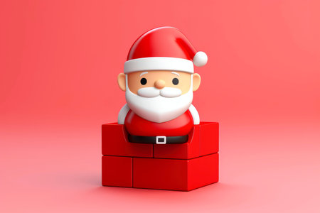 Santa claus with xmas background, christmas holiday concept, Generative AIの素材