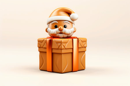 Santa claus with xmas background, christmas holiday concept, Generative AIの素材