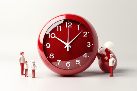 Mockup 3d clock,countdown, happy new year concept, Generative AIの素材