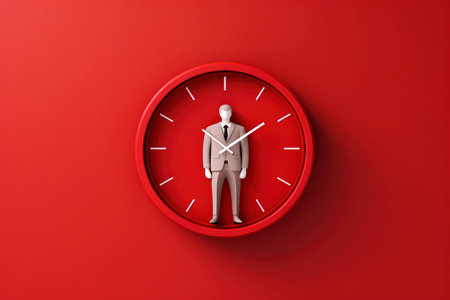 Mockup 3d clock,countdown, happy new year concept, Generative AIの素材