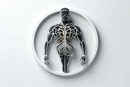 Abstract 3d human character health care concept,psychotherapy,doctor,disease treatment, Generative AIの素材