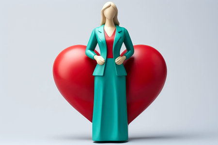 Abstract 3d human character health care concept,psychotherapy,doctor,disease treatment, Generative AIの素材