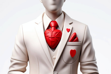 Abstract 3d human character health care concept,psychotherapy,doctor,disease treatment, Generative AIの素材