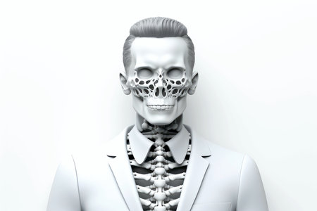 Abstract 3d human character health care concept,psychotherapy,doctor,disease treatment, Generative AIの素材